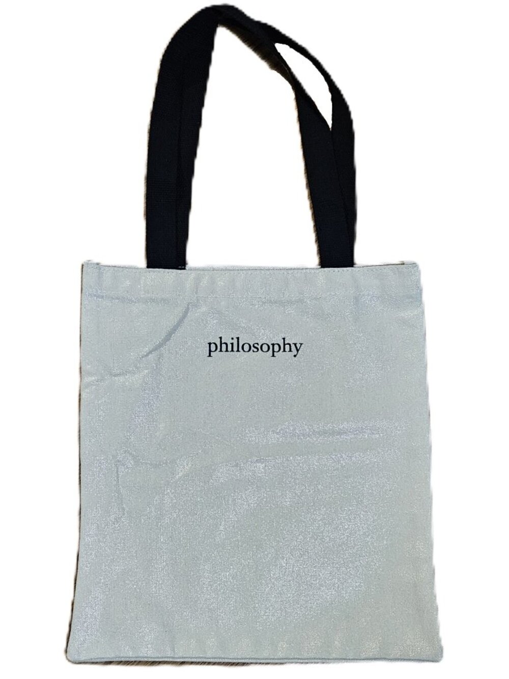Philosophy Skin Care Canvas Tote Cream Iridescent Shimmer